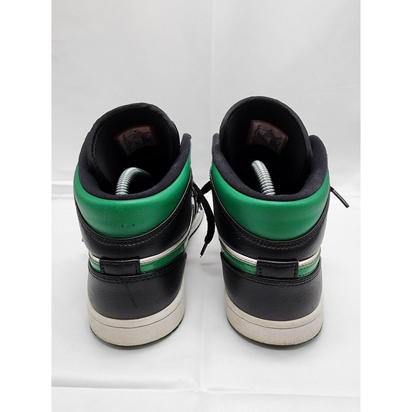 Air Jordan 1 Mens Sneaker Shoes Athletic Lace Up Mid Black Pine Green Size 8 - Picture 4 of 9